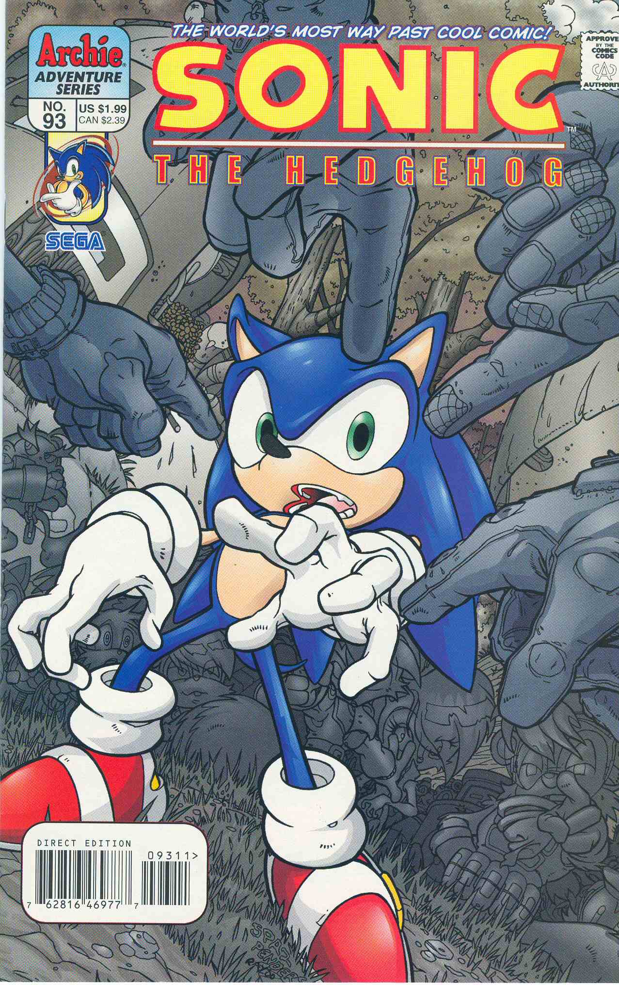 Sonic - Archie Adventure Series April 2001 Cover Page